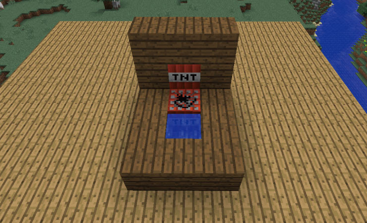 Tntキャノンをマイクラ初心者でも作れるように簡単に解説します 実例5点 マイクラモール