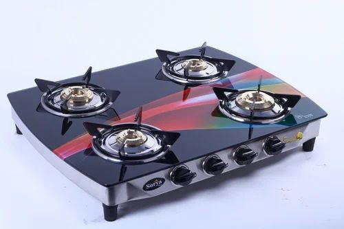 Four Burner Gas Stove - 4 Burner Glass Gas Stove ...