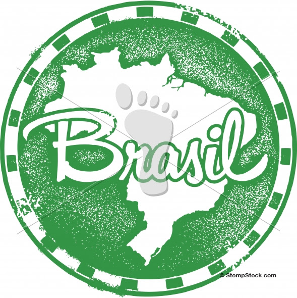 size stamp seal South StompStock  Stamp Brazil Brasil  America Vintage