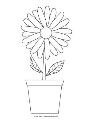  free daisy flower printable template mrs merry