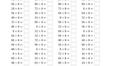 Maths Multiplication And Division Sums