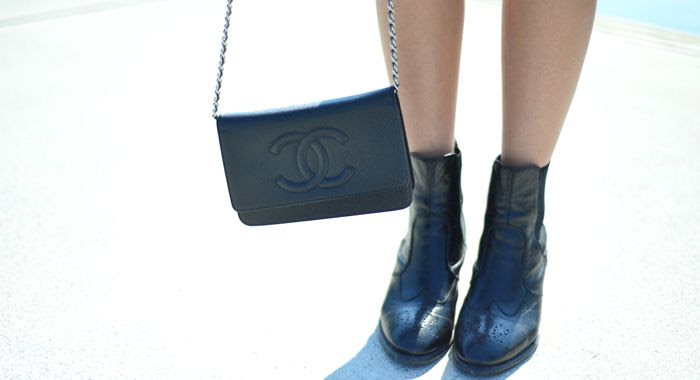 Ksubi dress and Chanel purse on Friend in Fashion