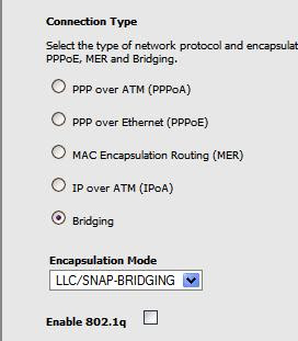 bridging protocol on tecom ar1031