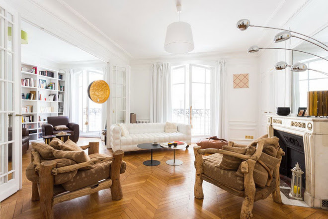 Nội thất hoang dã trong căn hộ thanh lịch ở Paris 