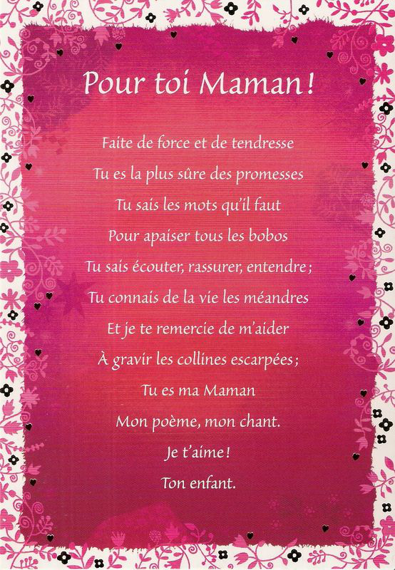 Poeme Pour Les Anniversaire Des Maman Galatics