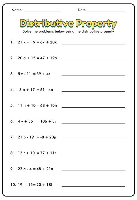 We can use this to transform a difficult multiplication (3 x . 17 distributive property worksheets grade 7 worksheetocom