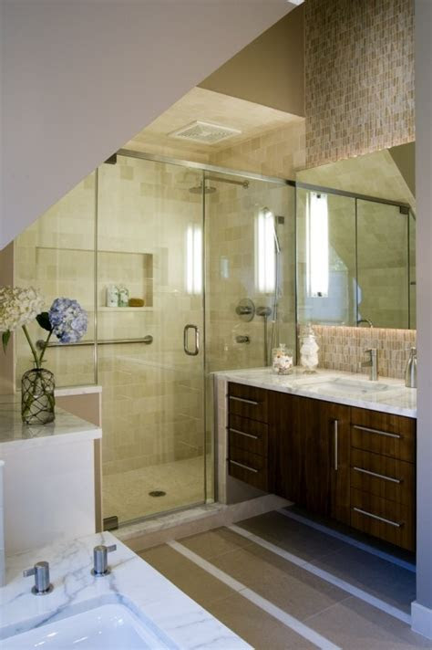 Venting a bathroom exhaust fan into your attic is never a good idea — here are three better options. wall tile | Top bathroom design, Bathroom design, Small