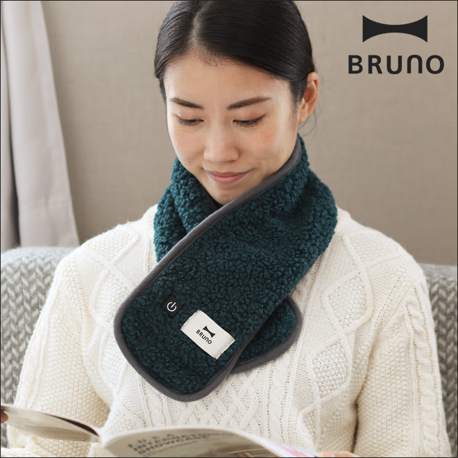 Bruno Usbネックウォーマー Sb ブルーノ マフラー 電気 ネックヒーター コードレス 洗える 無地 シンプル おしゃれ Boa142 セレクトショップ Aqua アクア
