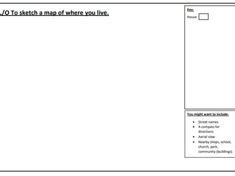  homework geography draw a map ks1 teaching resources