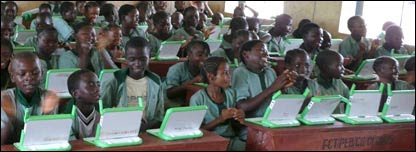 Students at a school in Nigeria