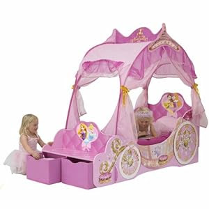 HSB Value+ Bundle] Disney Princess Carriage Bed with MF® Chenille ...