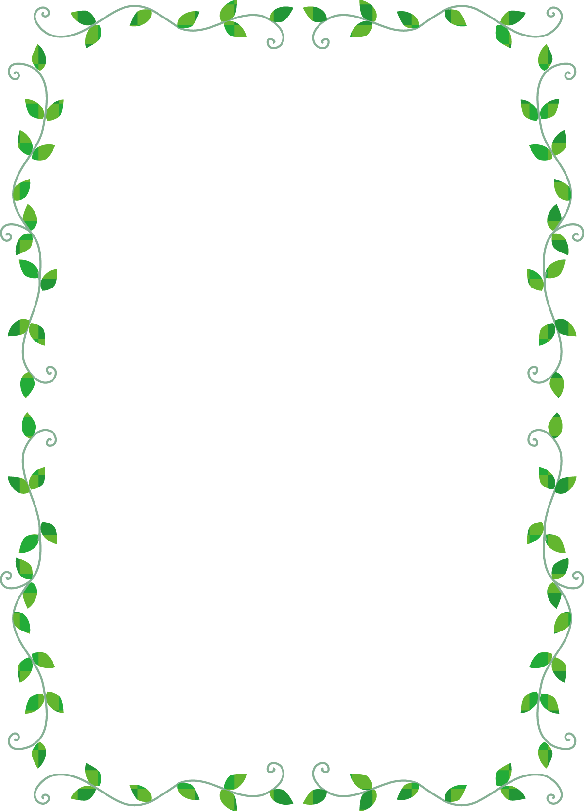 枠 イラスト飾り枠 葉デザイン 無料イラスト素材