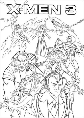X Men 3 Coloring Page Free Printable Coloring Pages