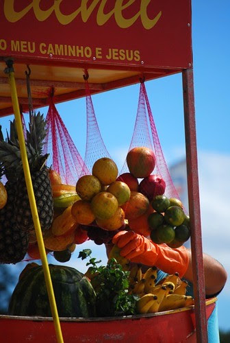 Fresh fruits on the beach by good mood factory / Anita Damas