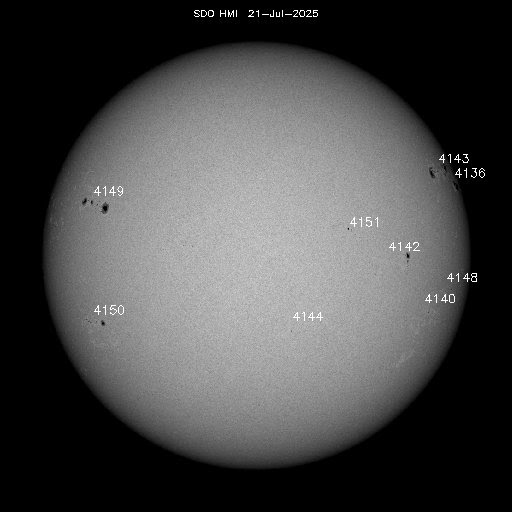 SOHO Midi Sunspots