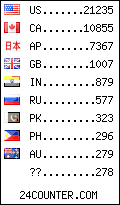 visitors by country counter