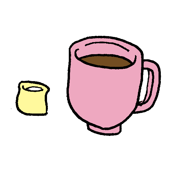 コーヒーとミルクのイラスト かわいいフリー素材が無料のイラストレイン