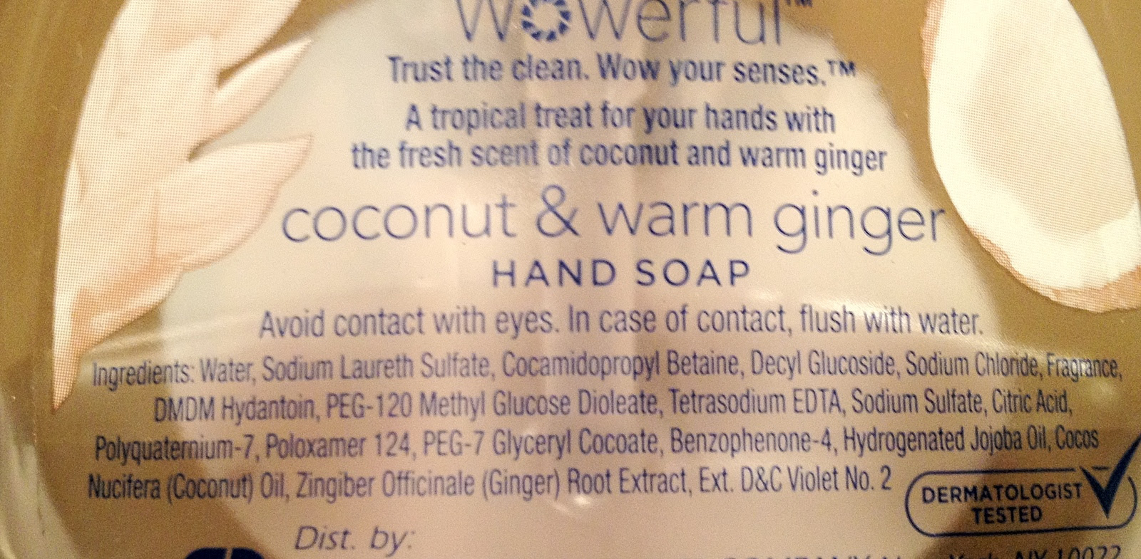 Warning labels for bath soap