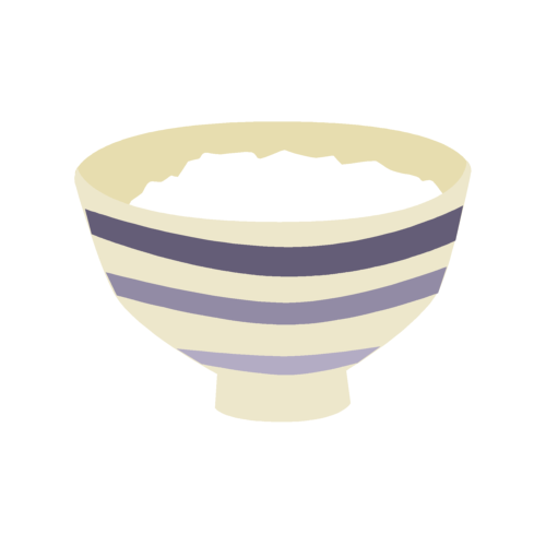 ごはん茶碗のイラスト
