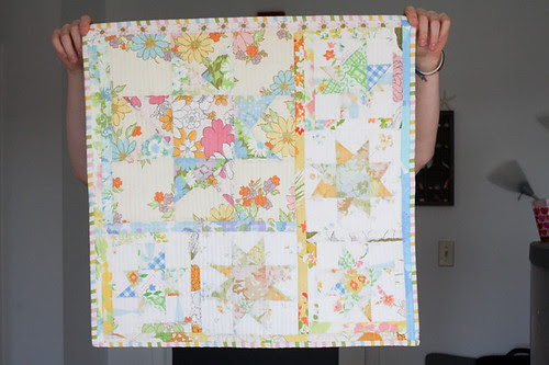 Vintage Sheet Wonky Star Quilt by jenib320