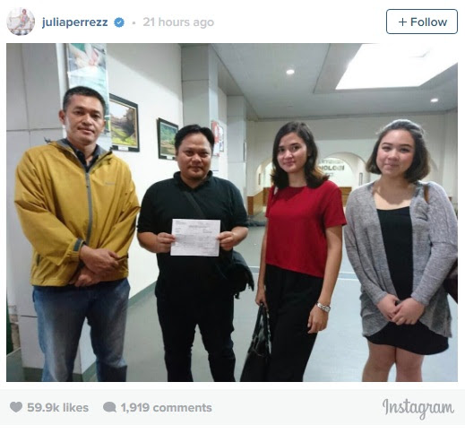Foto Salah satu pendonor darah untuk julia perez