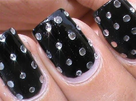 rhinestone nail art designs youtube