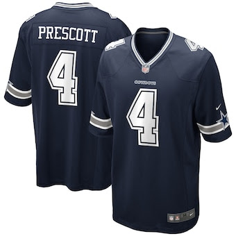 Men's Dallas Cowboys Dak Prescott Nike Navy Game Jersey