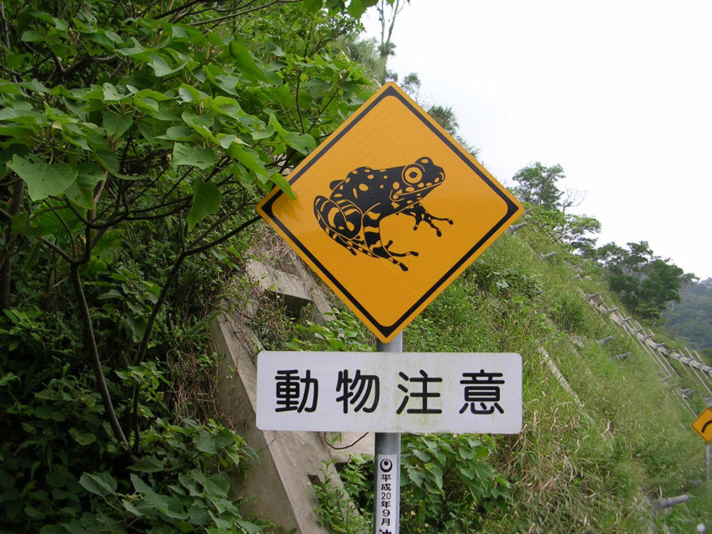 沖縄にある 動物注意 の標識 琉球おきなわ説話