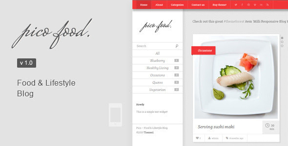 Pico - Food & Lifestyle Blog - Blog / Magazine WordPress