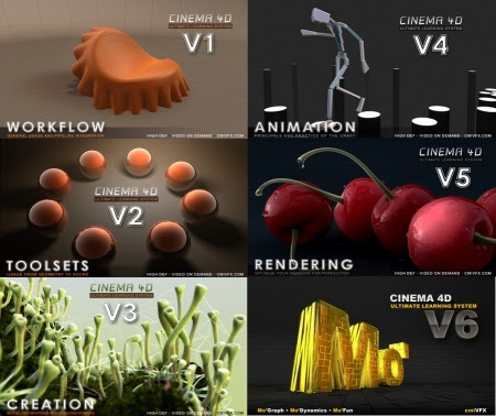 cmiVFX C4D Ultimate Learning System 6 Volumes   [2009]