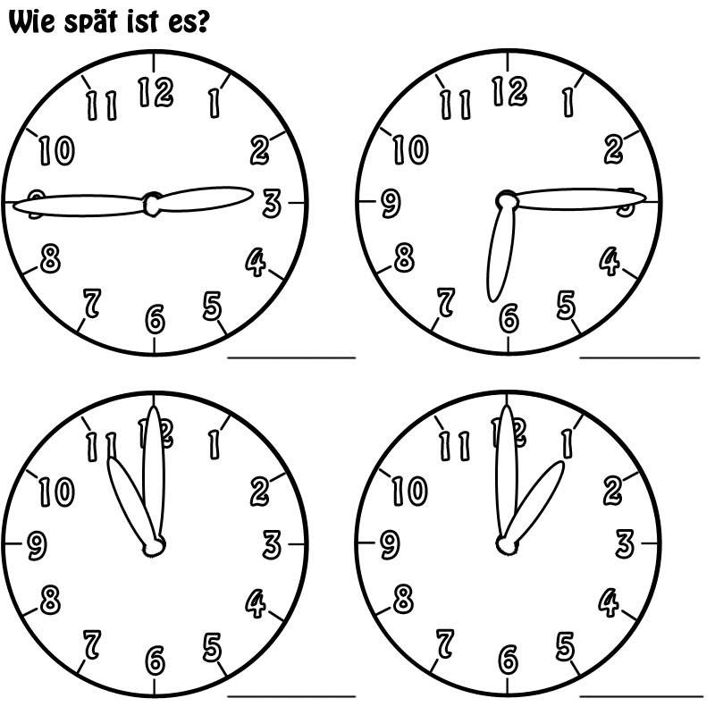 Zifferblatt Uhr Zum Ausdrucken Kostenlos