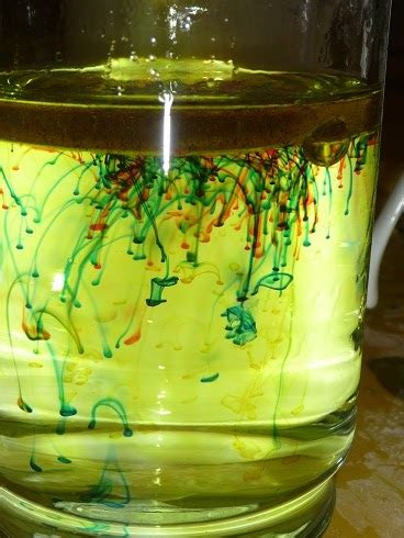 homeschool den oil  water fireworks science