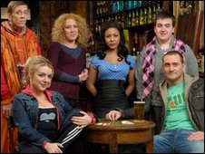 Cast of Two Pints of Lager and a Packet of Crisps 