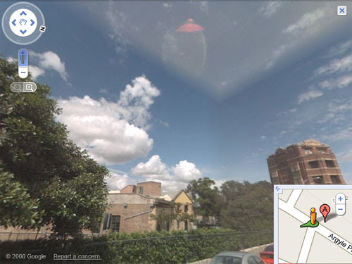 Goole悉尼街景地图惊现UFO