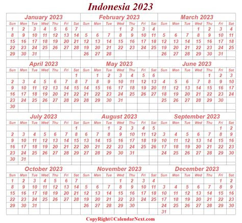 indonesia 2023 calendar printable calendar next