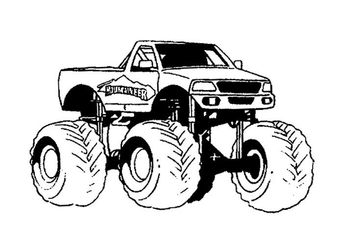 monster truck coloring page – coloring pages