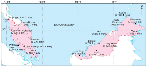 taburan hujan di malaysia 2017