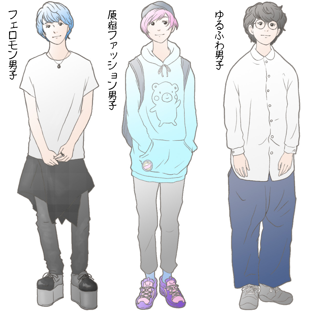 0以上 ゆる ふわ 男子 イラスト