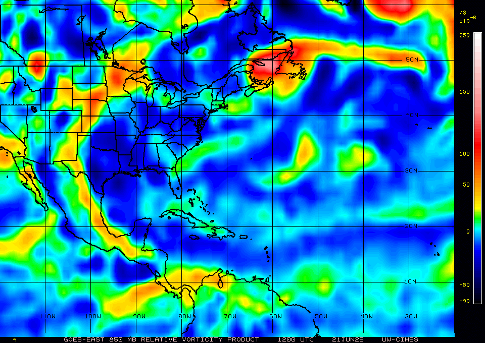 850mb Vorticity- North Atlantic