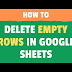 how to delete multiple rows in google sheets