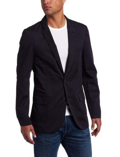 Aviator Men's The Weekender Cotton Poplin Blazer, Navy, XX-Large