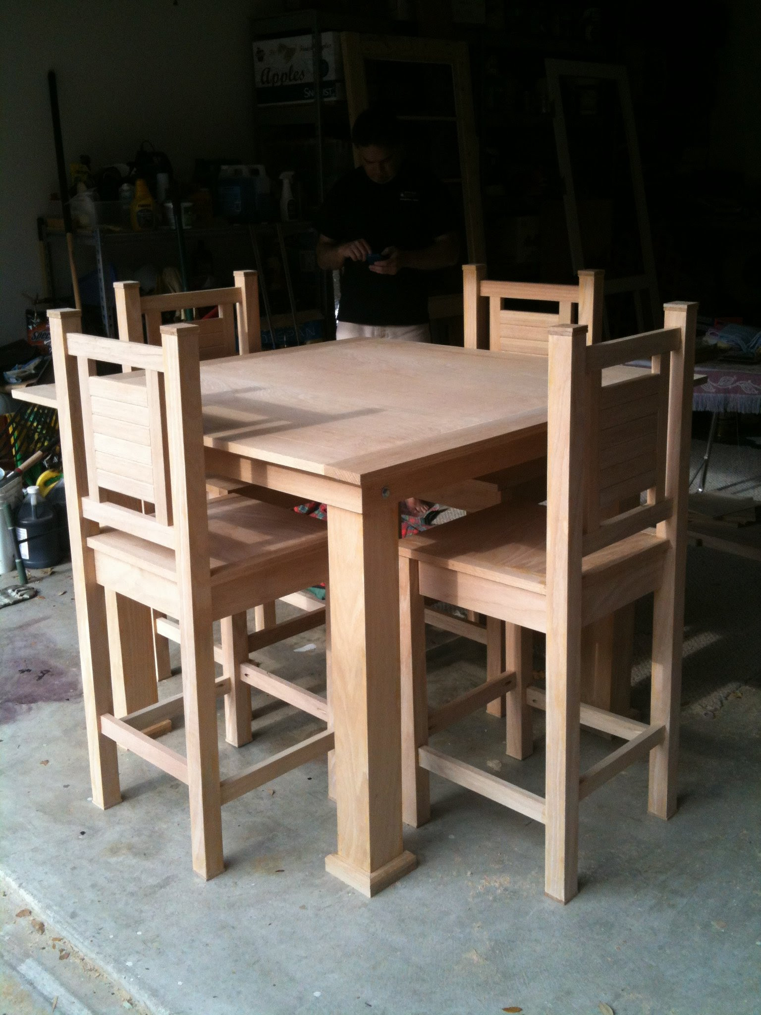 Ana White My first dining table and chairs project - DIY 