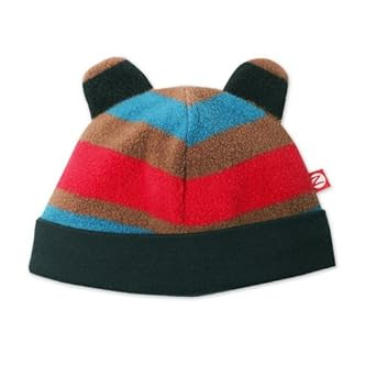 Zutano Cozie Hat - Bold Stripe/Black-Black-18 Months