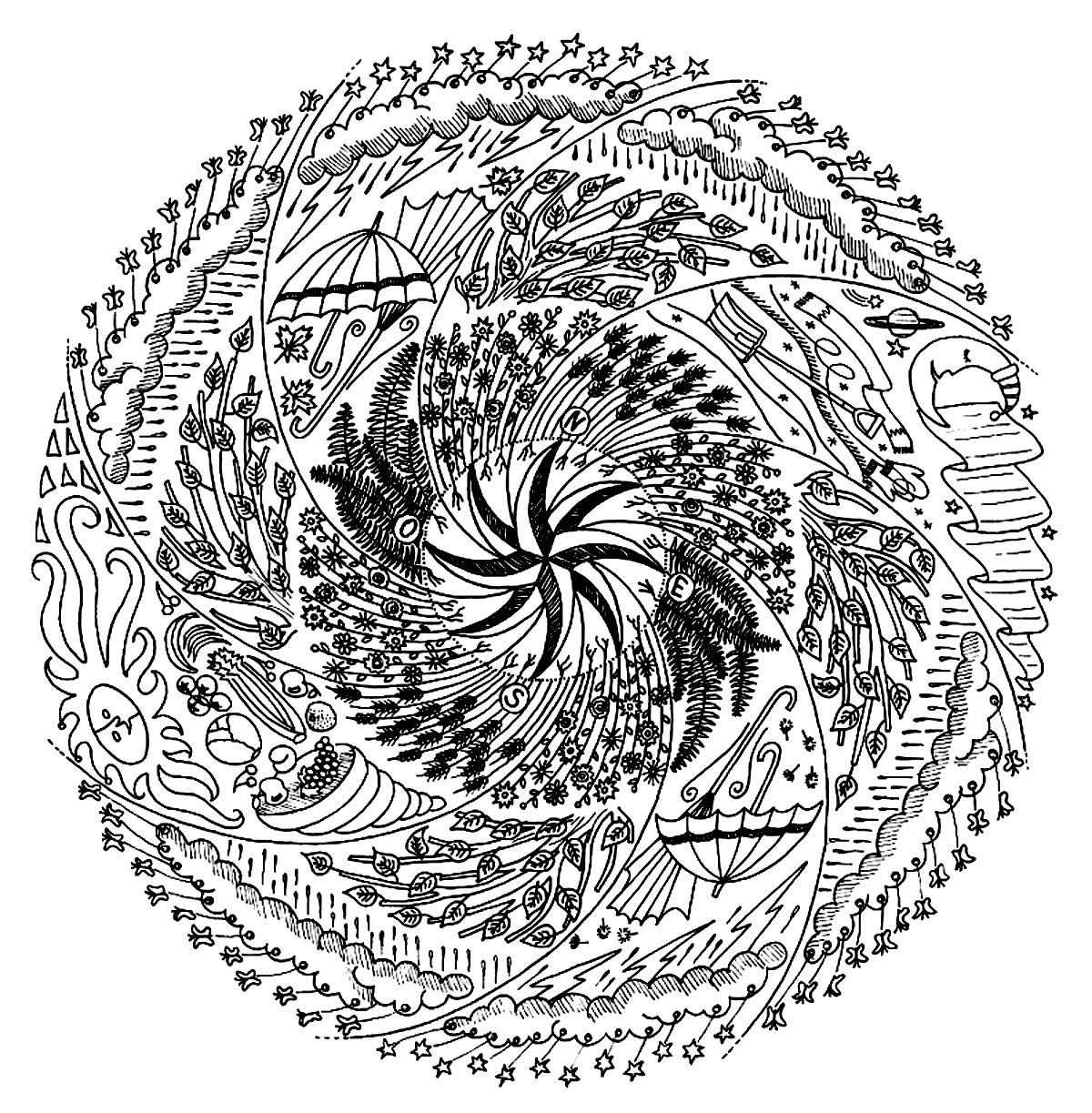 Image Coloriage mandalas difficile gratuit