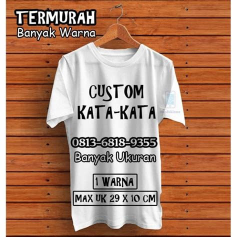 jual kaos baju custom kata kata tulisan  warna putih