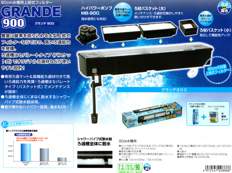 Gex 上部フィルター グランデ900 レヨンベールアクア