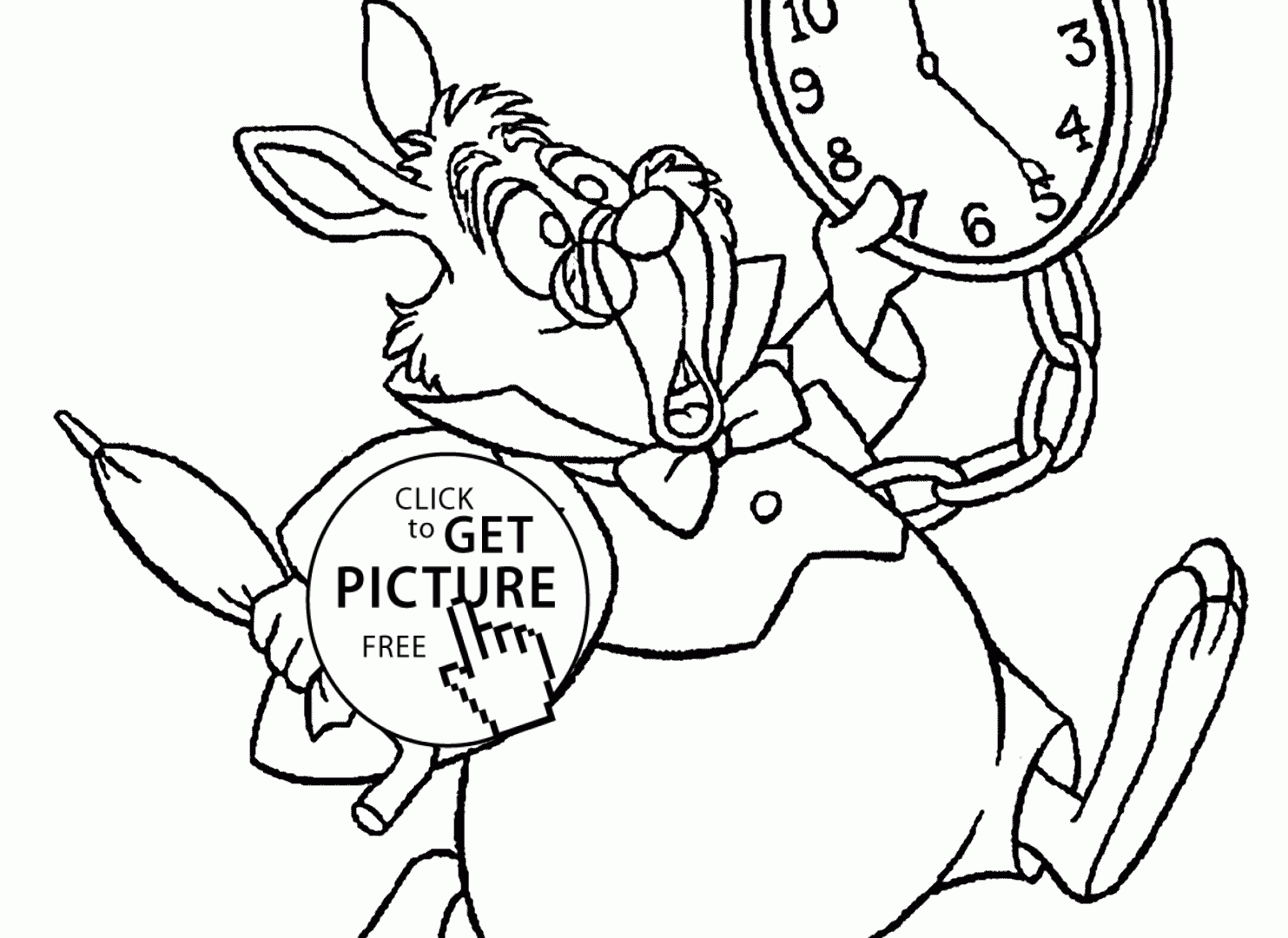 Download Alice In Wonderland White Rabbit Drawing at GetDrawings | Free download
