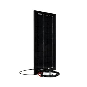 Instapark® NEW All Black 20W Mono-crystalline Solar Panel with 12V Solar Charge Controller