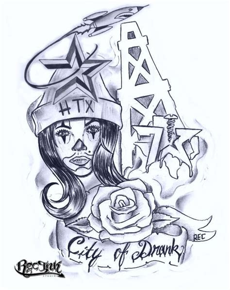 houston htown texas screw djscrew lean money double cup tattoo