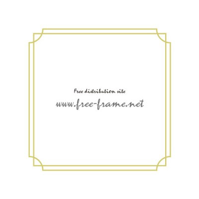 2重のラインでできたシンプルな四角のフレーム 無料 商用可能 枠 フレーム素材配布サイト